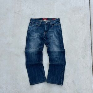Lucky Brand Relaxed Blue Jeans with Natural Fading